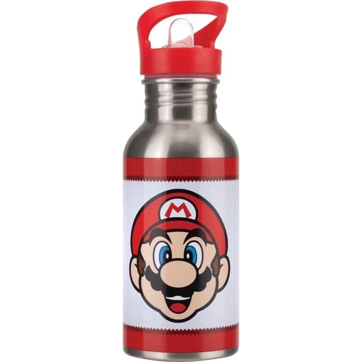 Borraccia in metallo Paladone Super Mario con cannuccia