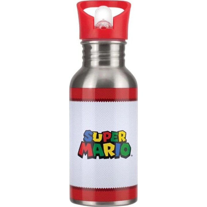 Borraccia in metallo Paladone Super Mario con cannuccia