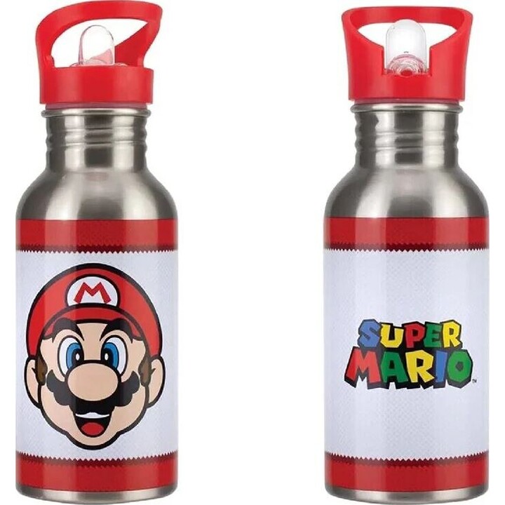 Borraccia in metallo Paladone Super Mario con cannuccia