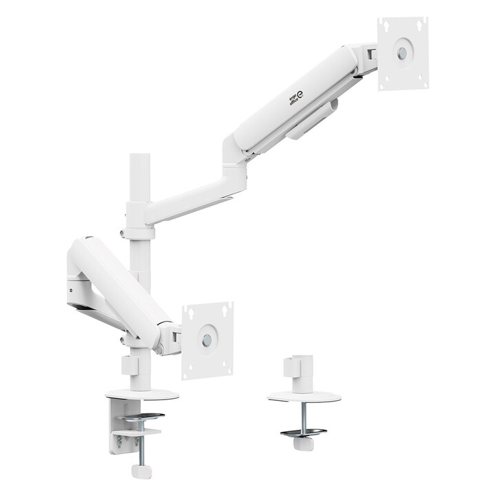Ergo Office ER-692 W Halterung für 2 Monitore mit Gasfeder 17"-32" weiß