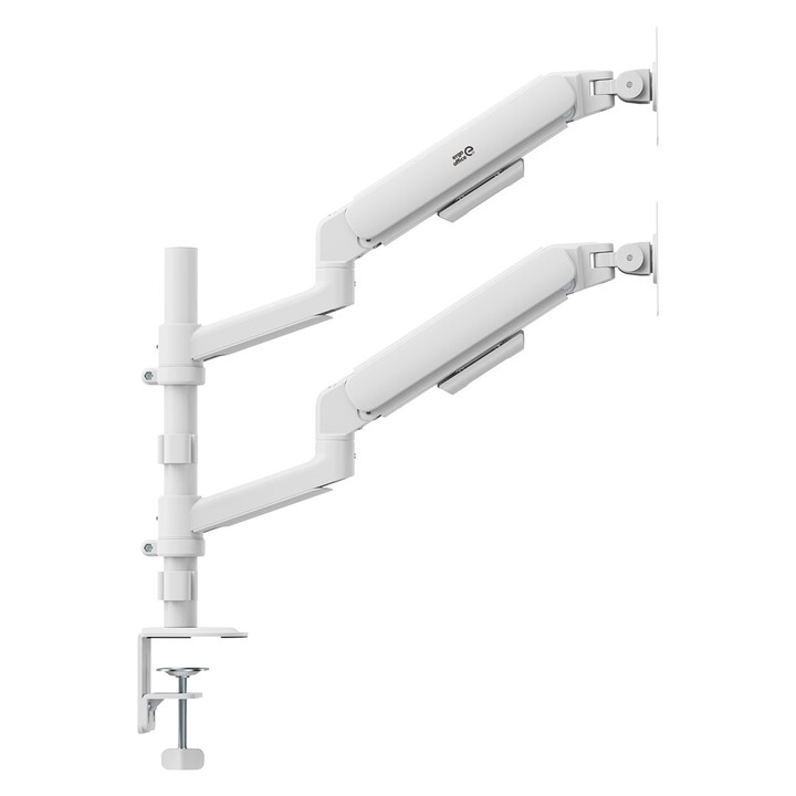 Ergo Office ER-692 W Halterung für 2 Monitore mit Gasfeder 17"-32" weiß