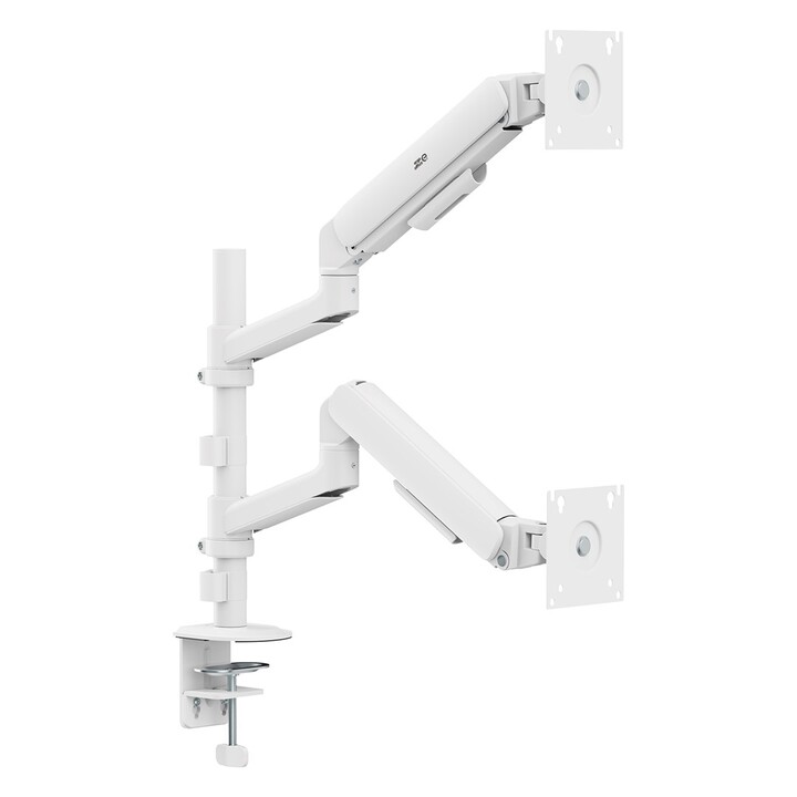 Ergo Office ER-692 W Halterung für 2 Monitore mit Gasfeder 17"-32" weiß