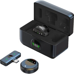 White Shark DSM-06 TASSA microfone de lapela sem fios preto