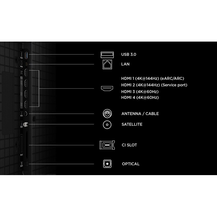 TCL P8L 98P8L 2,49 m (98") 4K Ultra HD Smart TV Wifi Nero 1000 cd / m²