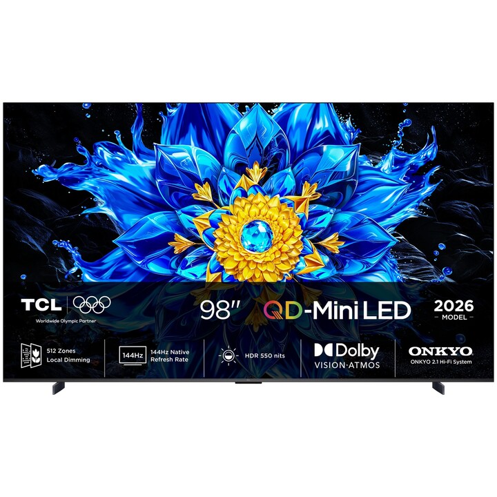 TCL P8L 98P8L 2,49 m (98") 4K Ultra HD Smart TV Wi-Fi Preta 1000 cd/m²
