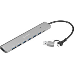 Sandberg 136-66 USB-C/A auf 7 x USB 3.0 Hub