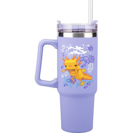 Gobelet isotherme Paladone Minecraft violet 900 ml avec paille
