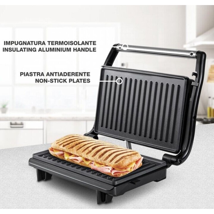 Beper P101TOS003 Grelhador elétrico compacto preto