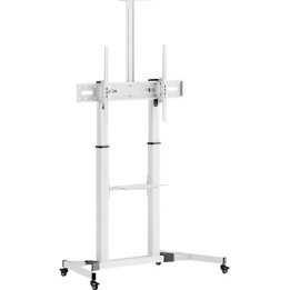 Sbox FS-3610 WEISS Bodenständer für extra große LED-Fernseher (60-100 Zoll, 100 kg)