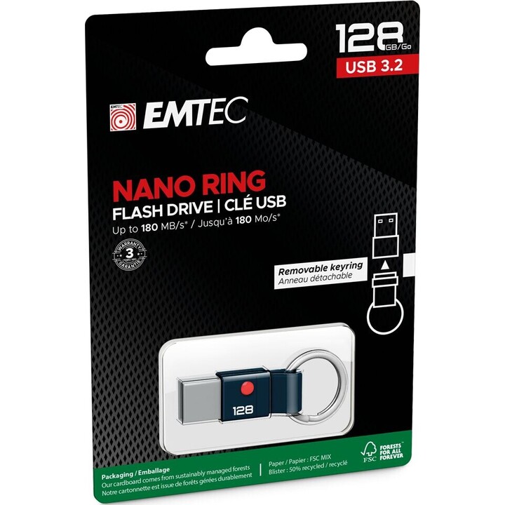 Emtec USB 3.2 Nano Ring T100 128GB