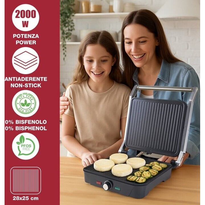 Beper P101TOS503 Grelhador elétrico multifunção GRANDGRILL