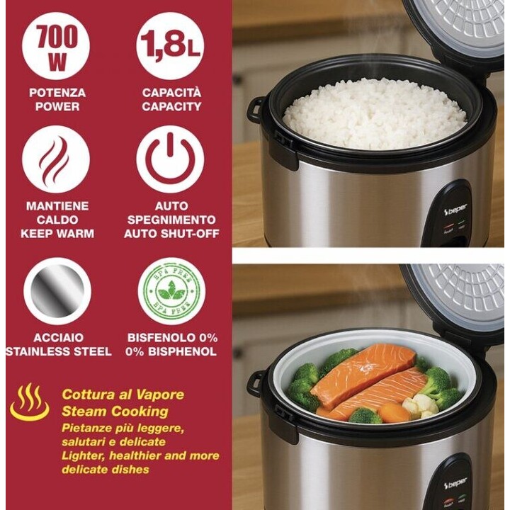 Beper P101VAP020 panela de arroz e vapor Vaporé Pro