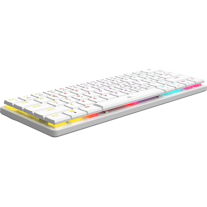 White Shark GK-006221 NAGAMAKI teclado mecânico branco com switches azuis