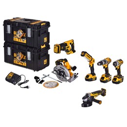 KIT D'OUTILS ÉLECTRIQUES COMBO DEWALT DCK623P3-QW (DCF887+DCS367+DCG405+DCS570+DCD796+DCL050)