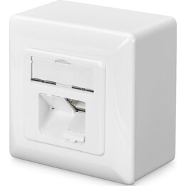 CAT 6, Class E, Wall Outlet, shielded, surface mount