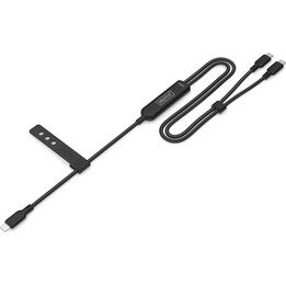 USB-C 2 em 1 - Cabo de carregamento - 140 W - 1,8 m - Preto