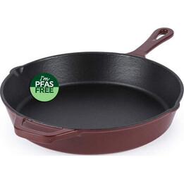 Salter BW13773R Cast Iron 26cm Fry Pan, Red