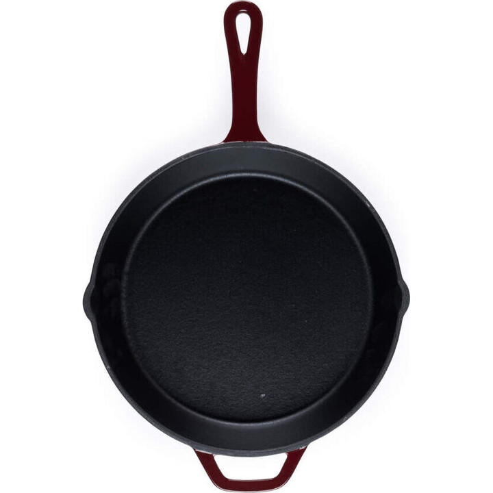 Sartén de hierro fundido Salter BW13773R de 26 cm, roja.