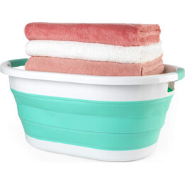 Cesto de ropa plegable Beldray LA034816MNTFPEU7 de 28 L, blanco/menta