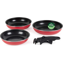Juego de sartenes Russell Hobbs RH03995 Riviera de 4 piezas con sistema de sujeción inteligente.