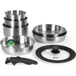 Set di pentole Russell Hobbs RH04041 da 8 pezzi in acciaio inox con chiusura intelligente