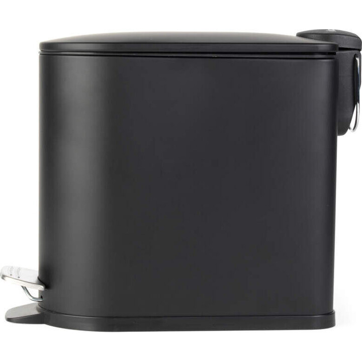 Beldray LA036690BLKPEU7 Slimline D-Shaped Pedal Bin 5-Litre, Black