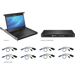 Vertiv Avocent AutoView 2108 - Consola LCD rack 19" con conmutador KVM de 8 puertos