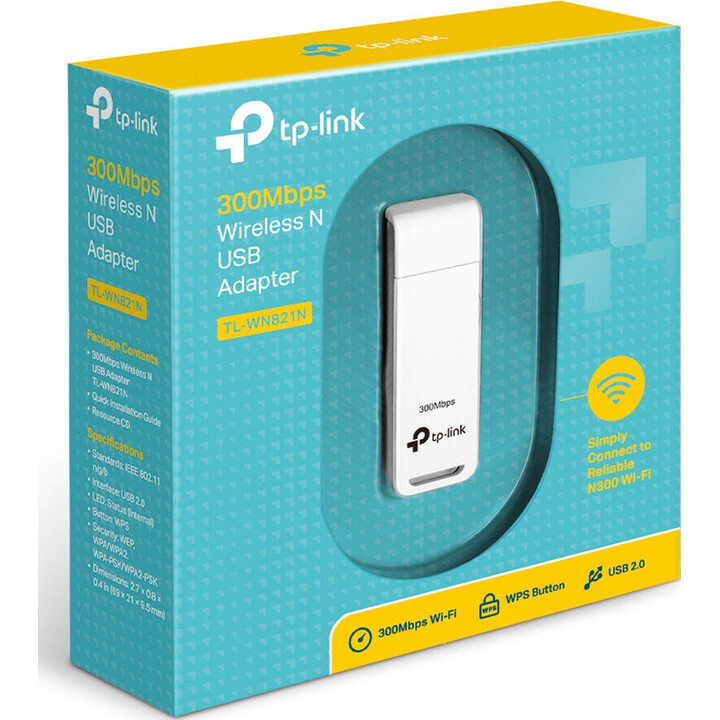 Adaptador USB inalámbrico N de 300 Mbps TL-WN821N