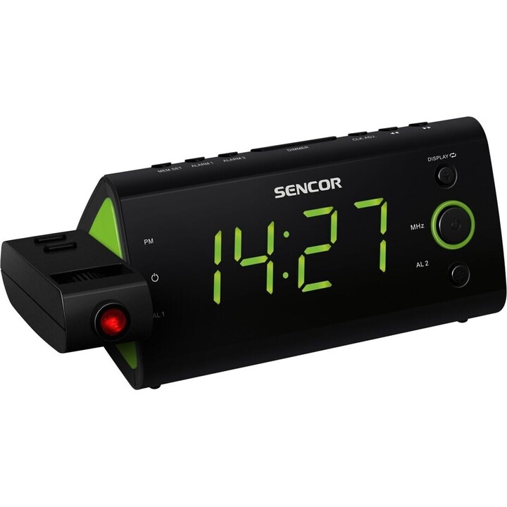 SRC 330GN Radio clock, time projector