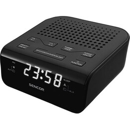 Radio-réveil SRC 136 B, affichage LED, 20 stations FM préréglées