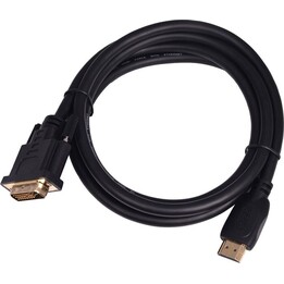 Cable HDMI-DVI de 1,8 m, chapado en oro, DVI 24+1