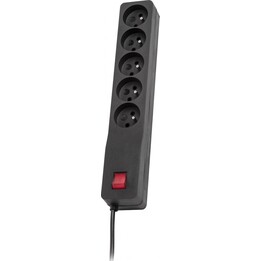 Protector contra sobretensiones ZX 510, 1 L, 1,0 m, negro