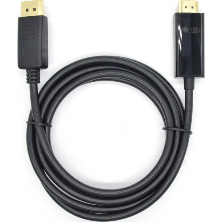 Cabo DisplayPort para HDMI de 1,8 m, preto.