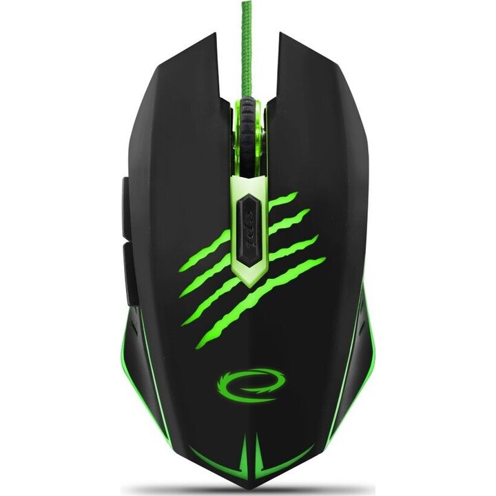 WIRED FOR PLAYERS MOUSE 6D Optical USB MX209 CLAW GREEN