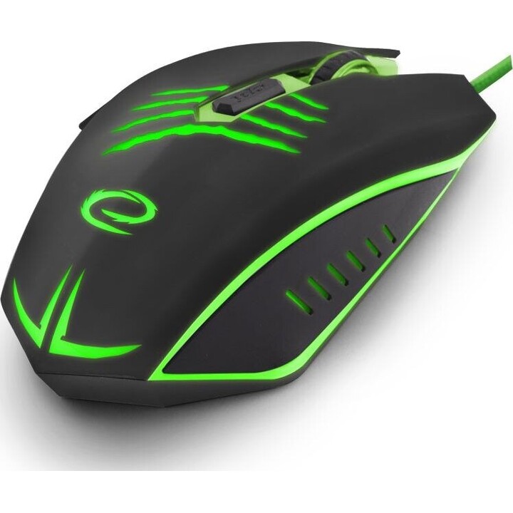 MOUSE CABLATO PER GIOCATORI 6D Ottico USB MX209 CLAW VERDE