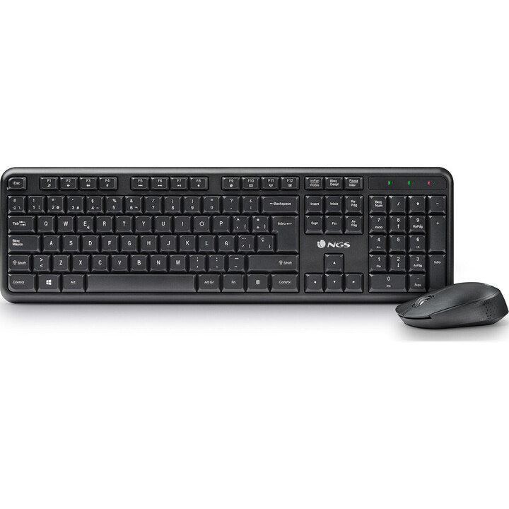 NGS Harmonykit Silent Wireless Pack - Tastiera e mouse · Nero