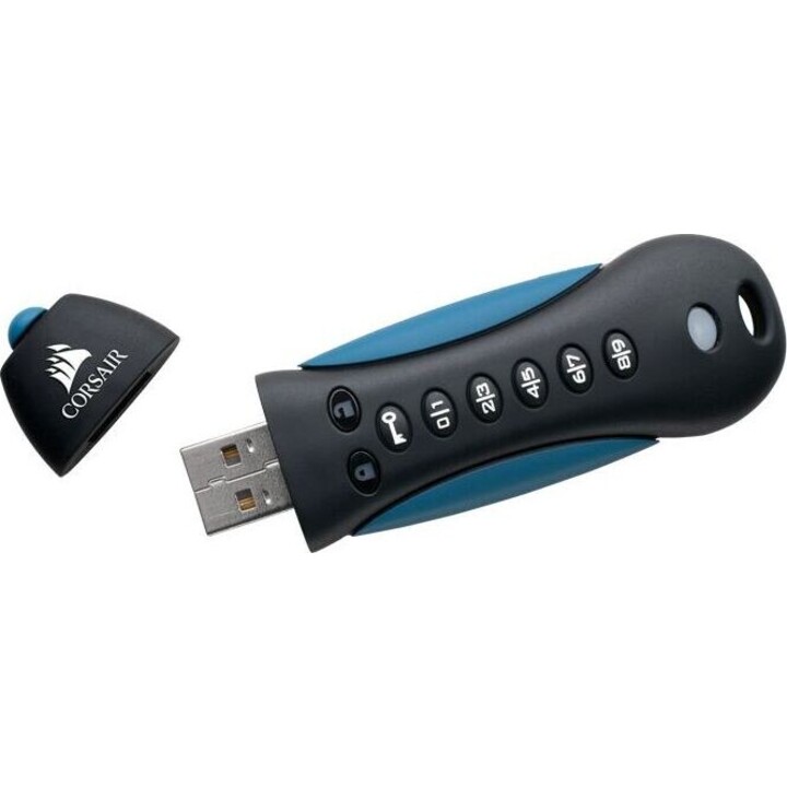 PADLOCK 3 64GB USB 3.0 com teclado e criptografia AES de hardware de 256 bits.