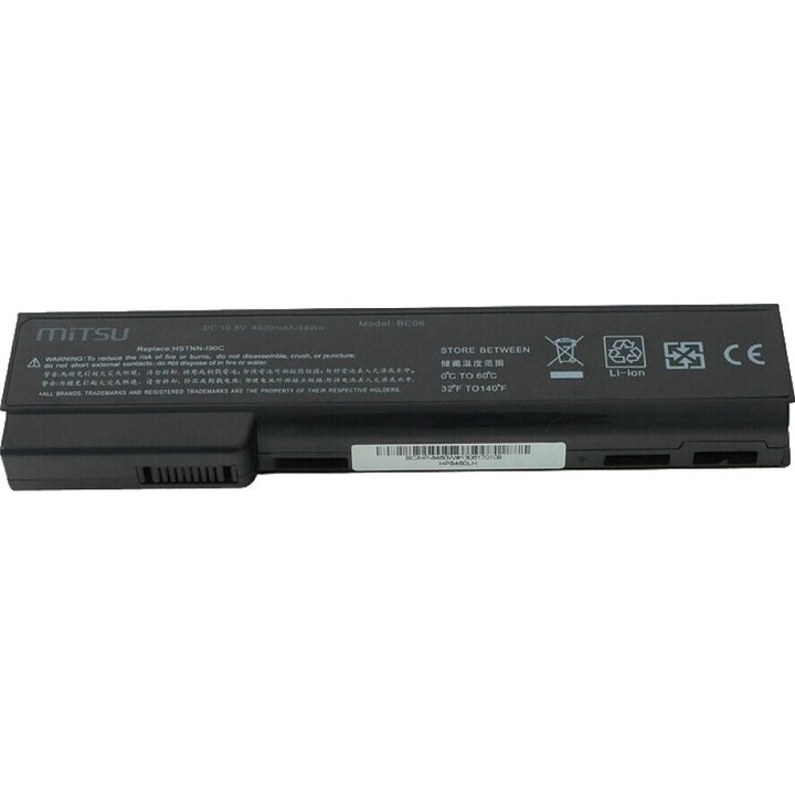 Batería para HP EliteBook 8460p, 8460w 4400 mAh (48 Wh) 10,8 - 11,1 voltios