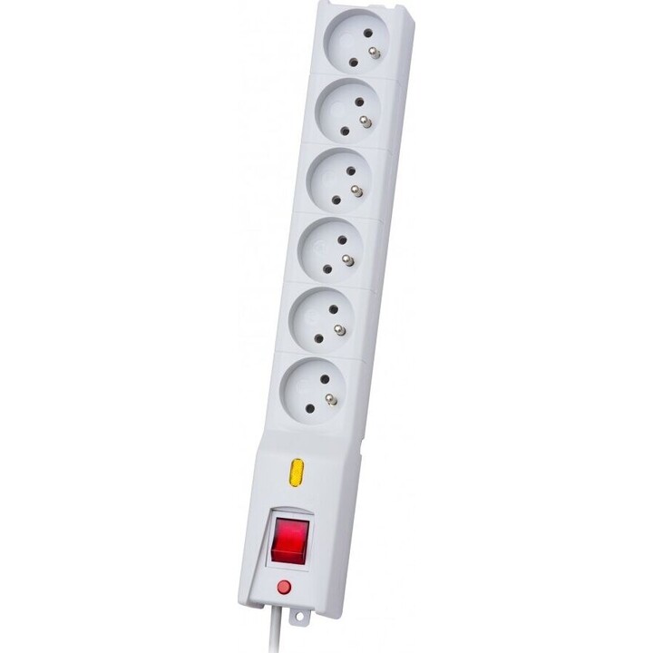 Surge protector LX 610 1L, 5.0m, gray