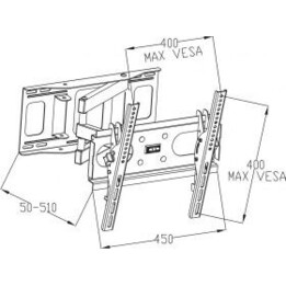 Support pour téléviseur LED/LCD 23-46" 35 kg AR-77