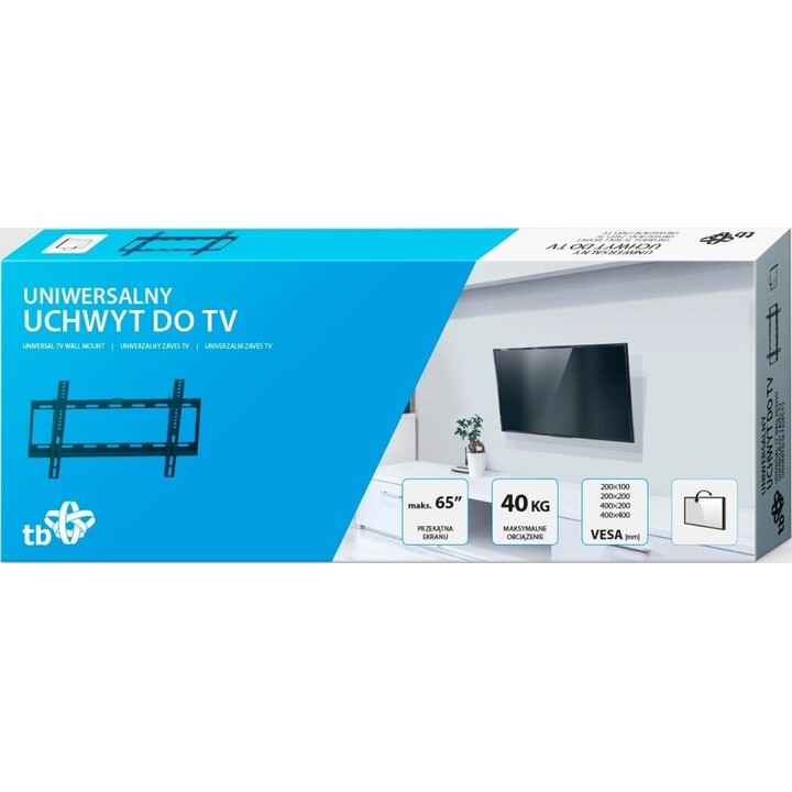 Suporte de parede para TV TB-451 até 65 polegadas, 40 kg máx., VESA 400x400