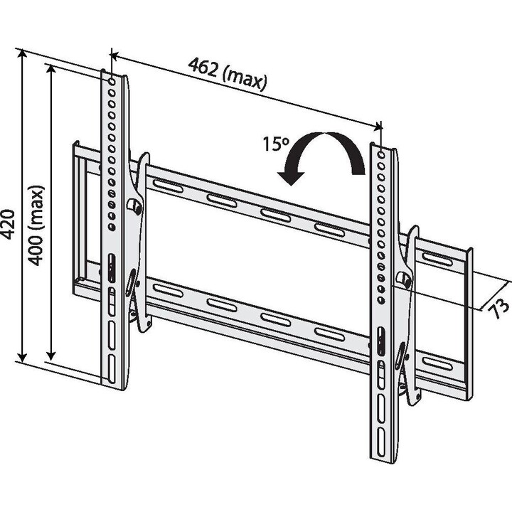 TV-Wandhalterung TB-451 bis 65 Zoll, max. 40 kg, VESA 400x400