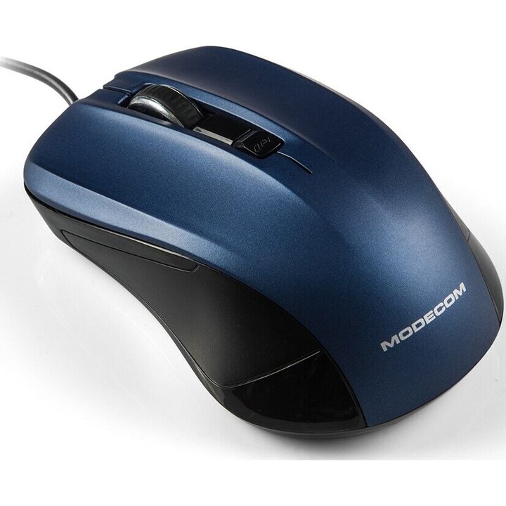 Mouse óptico largo M9.1 preto e azul