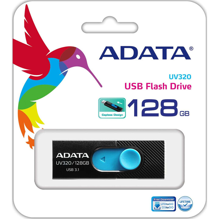 ADATA UV320 128G USB 3.2 Gen1 Nero-Blu