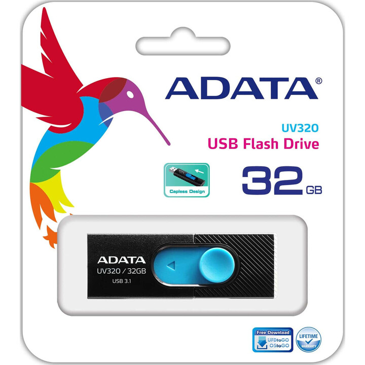 ADATA UV320 32GB USB 3.2 Gen1 Nero-Blu