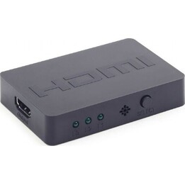GEMBIRD DSW-HDMI-34 comutador HDMI 3 portas preto
