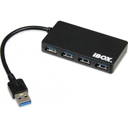USB 3.0 Hub, schwarz, 4 Ports, Slim
