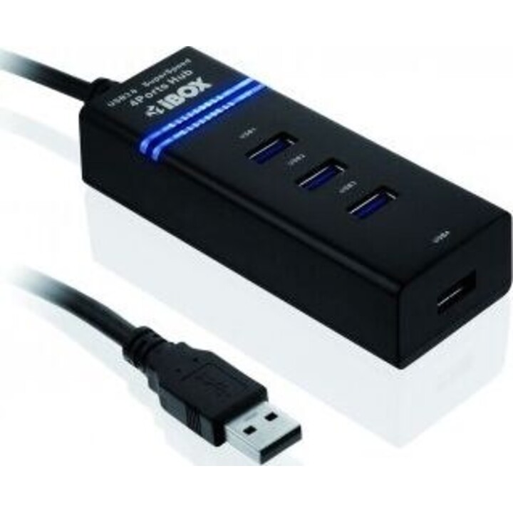 USB 3.0 IUH3FB Hub (4×USB 3.0) schwarz