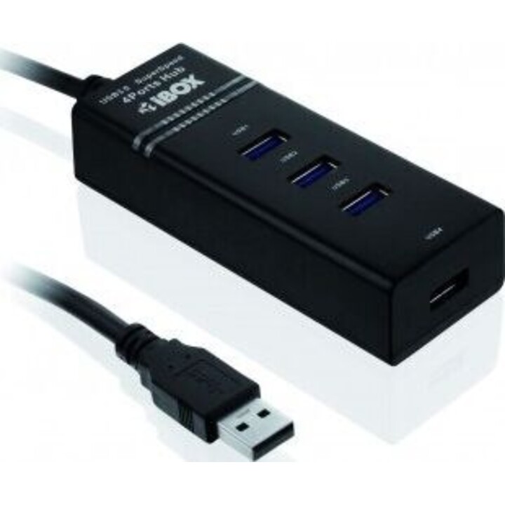 USB 3.0 IUH3FB Hub (4×USB 3.0) schwarz