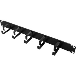 Kabelorganizer 19', 1 HE, 5 Griffe, schwarz